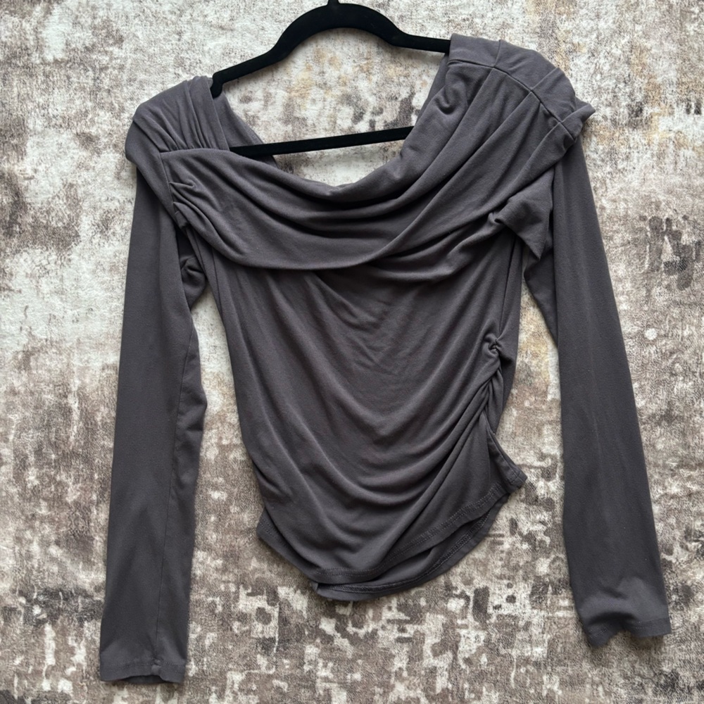 Abercrombie and Fitch Elegant Gray Women's Top